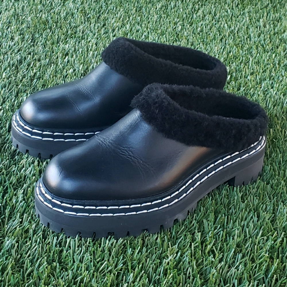 Proenza Schouler Shearling Lug Sole Mules